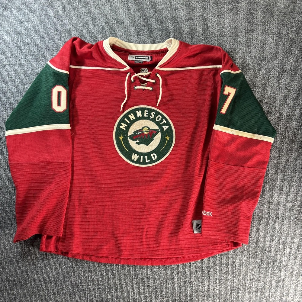 Minnesota‎ Wild Jersey Womens XL Red NHL Hockey Lace Up Reebok Stewart 07